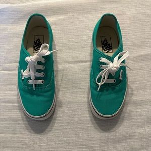 Authentic Vans blue/green color women’s size 5.5 men’s size 4.